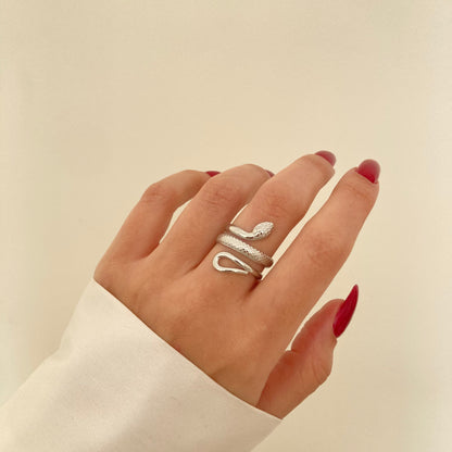 Snake layered Ring -Silver-