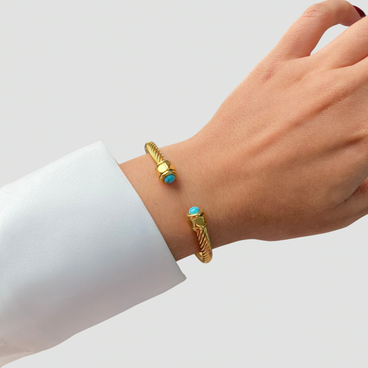 Turquoise Wire Bangle