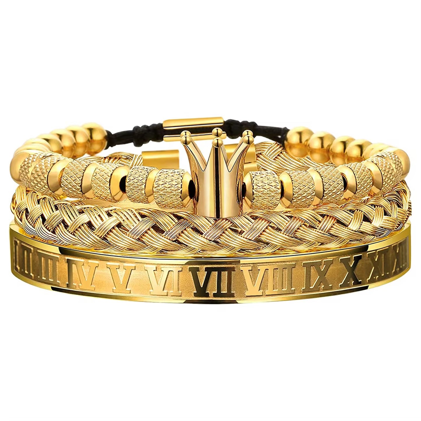 Kings Gold Set Bracelets - Men