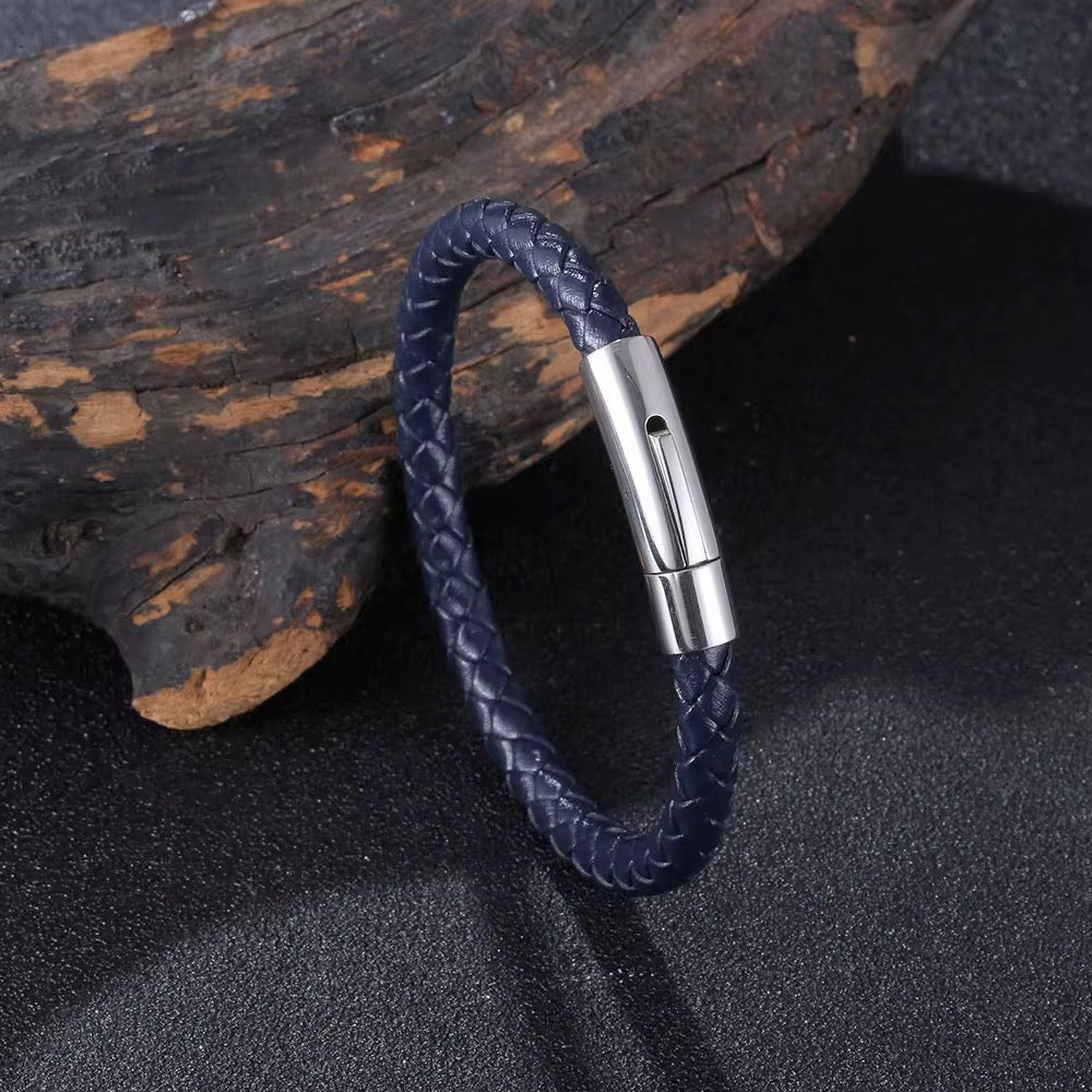 Silver Tube Bracelet - Men