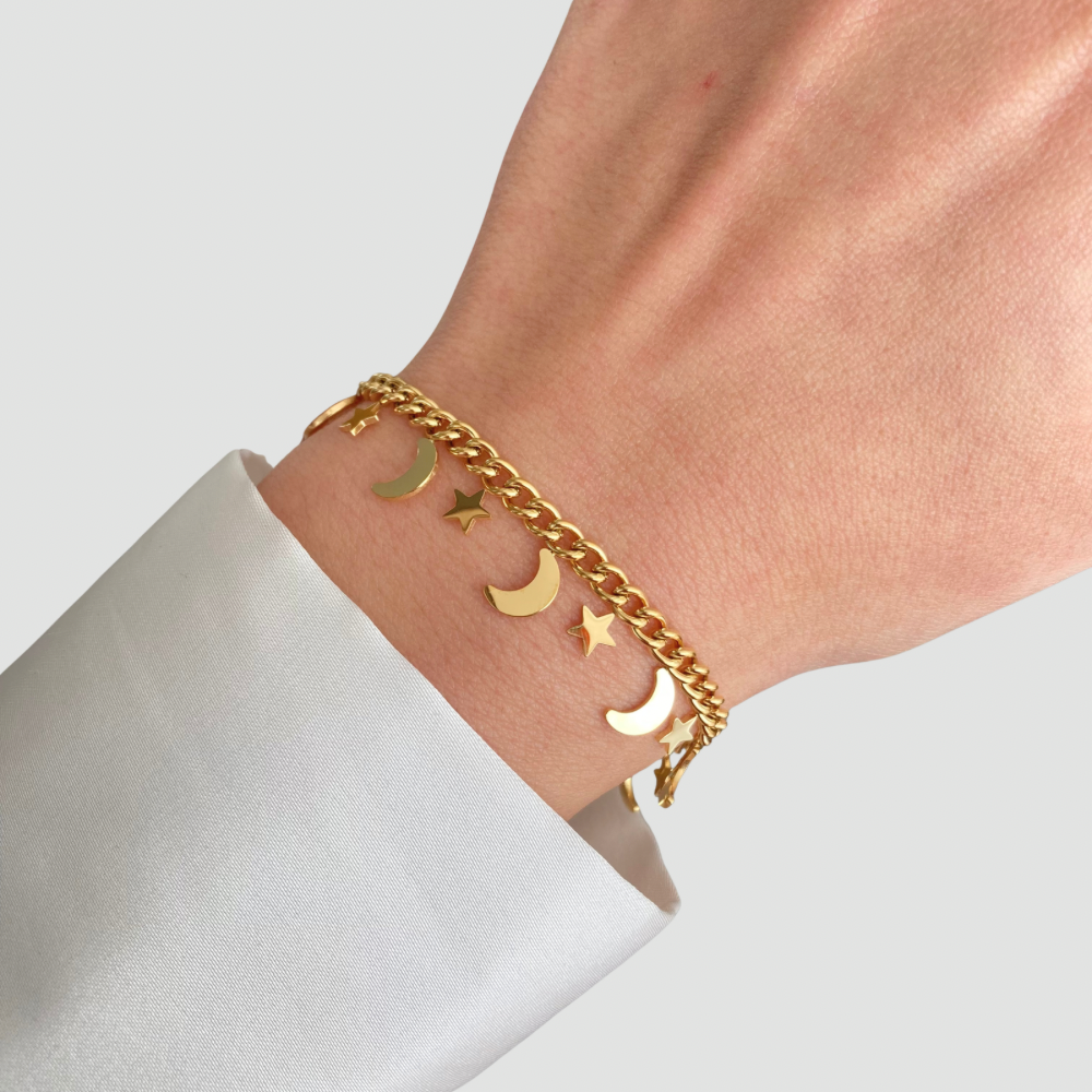 Moon & Stars Tassel Bracelet