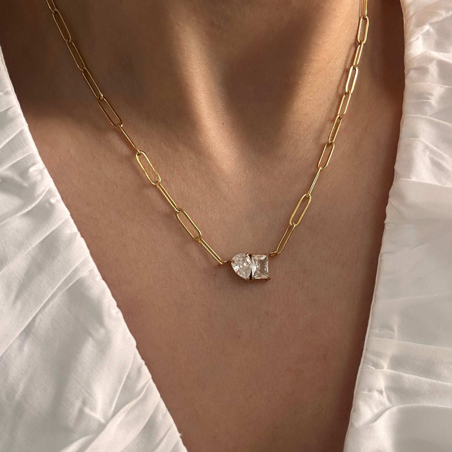 Double Stone Necklace