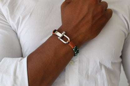 Green And Orange Bracelet- Men
