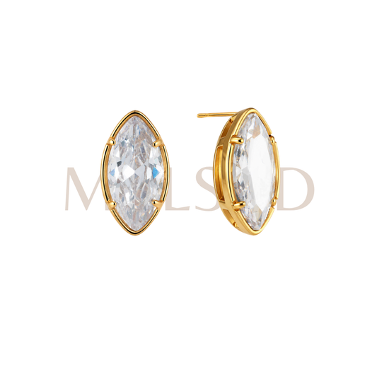 Statement Marquise Stud Earrings