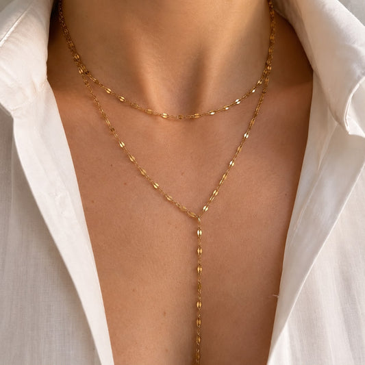 Double Layer Y Necklace