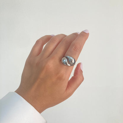 Silver Bypass Ring