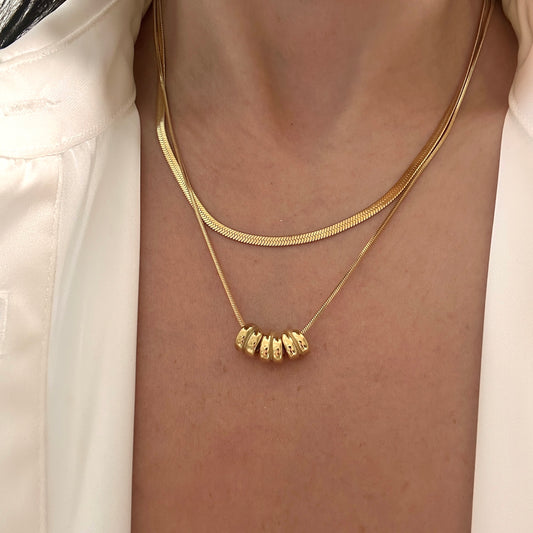 2 Layer Discs Necklace