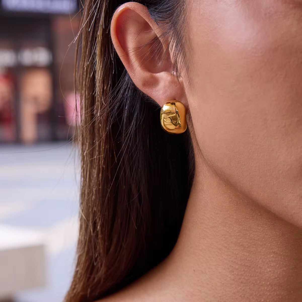 Golden Bean Earrings