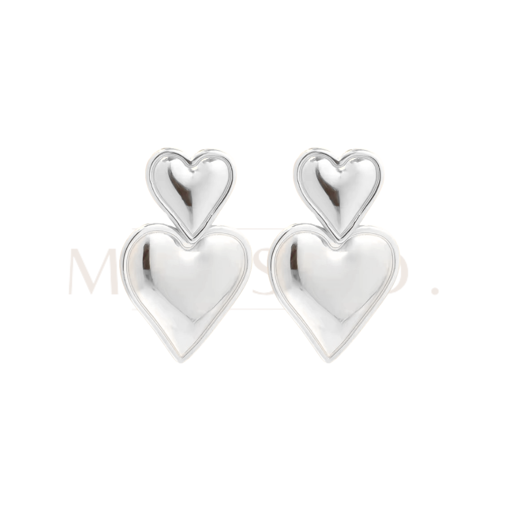 Silver Hearts Earrings