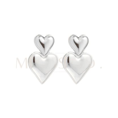 Silver Hearts Earrings