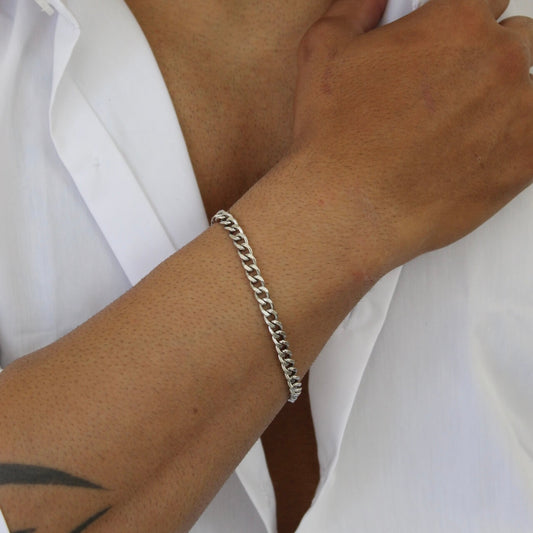 Cuban Silver Bracelet - Men