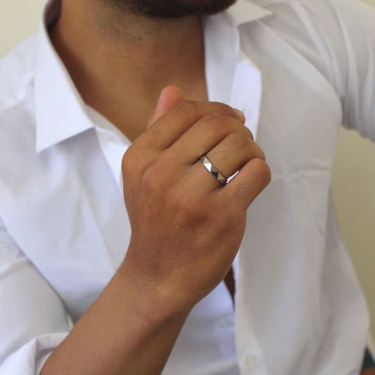 Irregular Ring Silver - Men