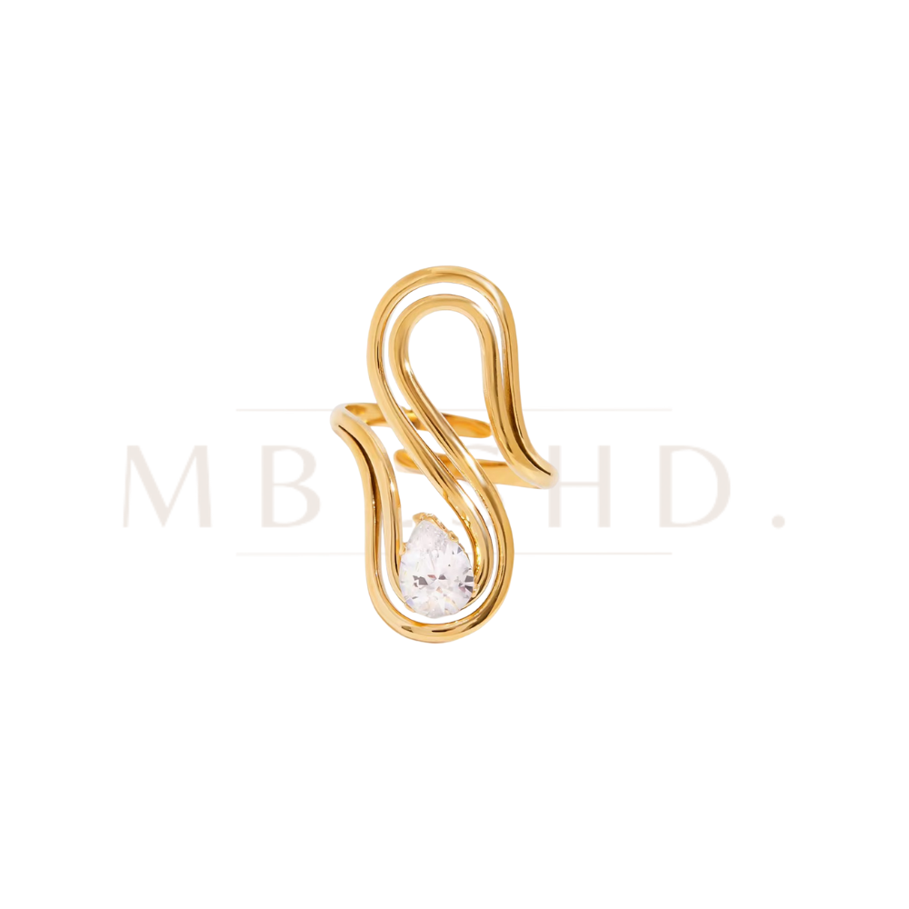 Statement Drop Zircon Ring