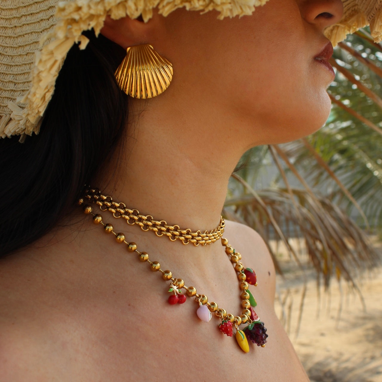 Fruit Salad Charms Necklace