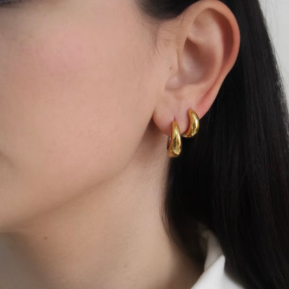Duo Color Dome Earrings