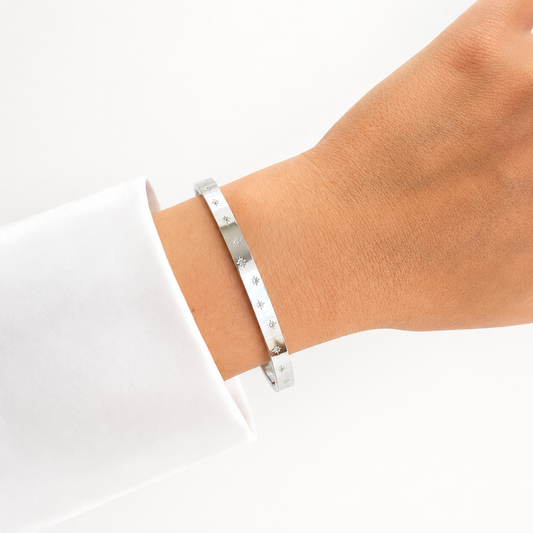 Small Stars Bangle -Silver-