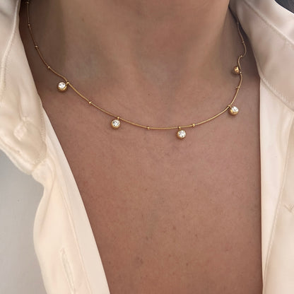 Zircon Charms Necklace