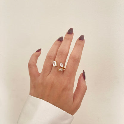 Floral Stone Ring