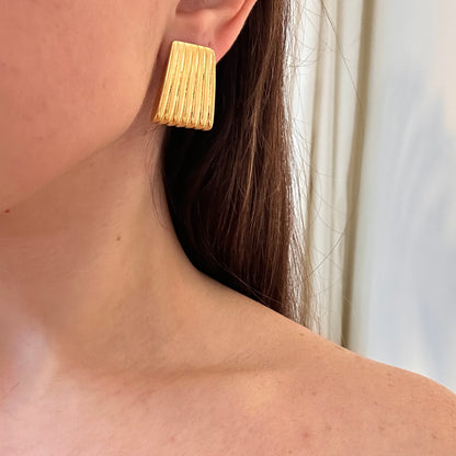 Chunky Rectangle Earrings