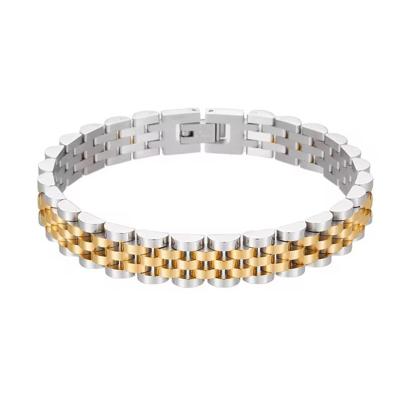 Watch Strap - Silver & Gold - Men