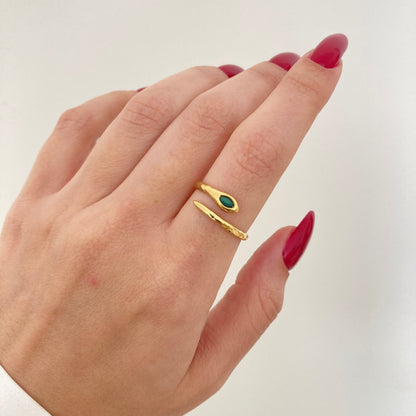 Green Snake Ring