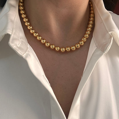 Statement Gold Beads Necklace