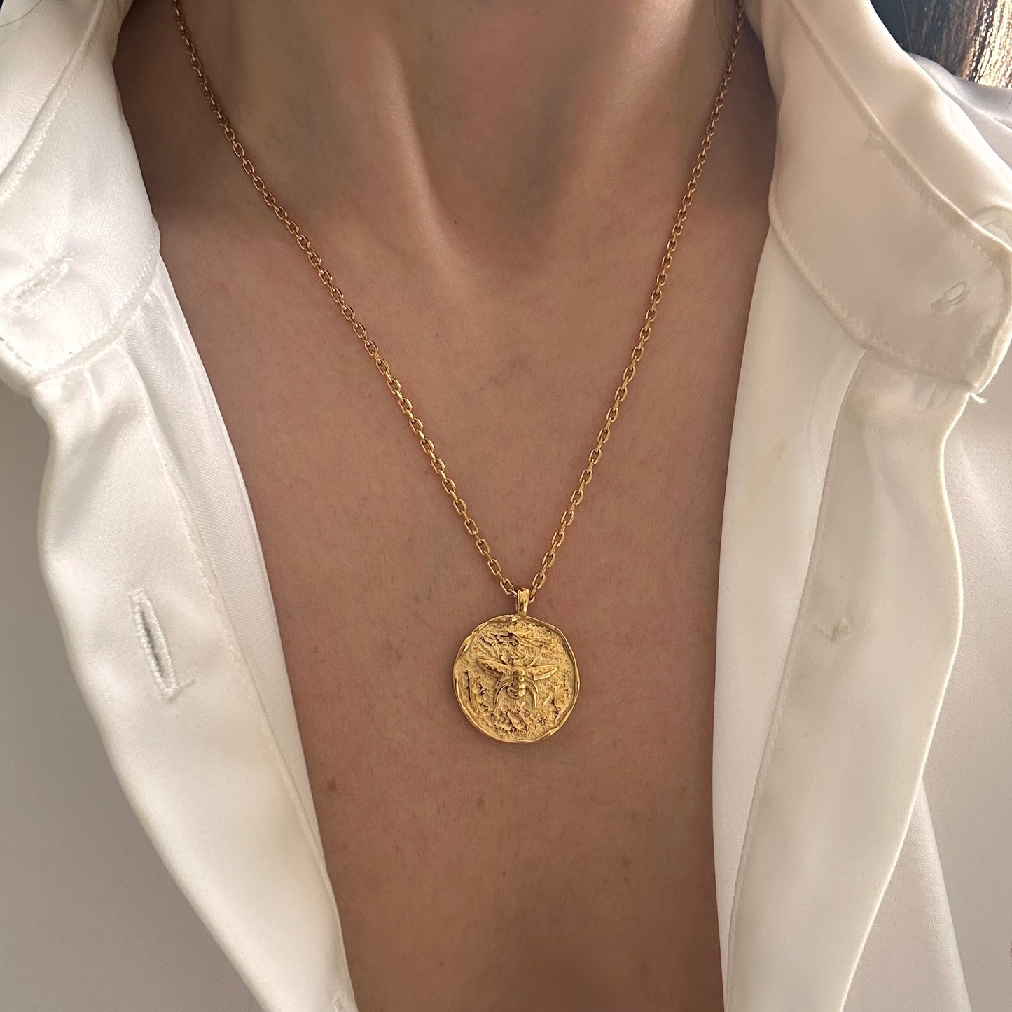 Honey Bee Pendant Necklace