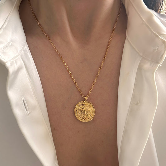 Honey Bee Pendant Necklace