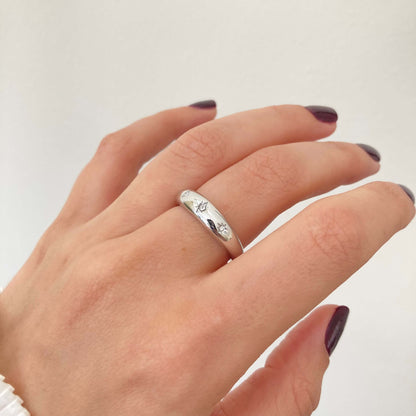 Small Stars Ring Silver
