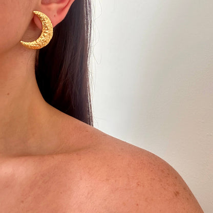Moon Statement Earrings