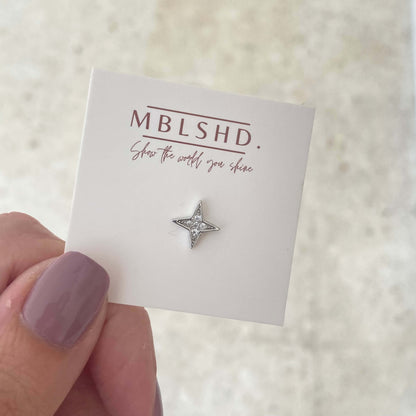 Silver Zircon Studs Set