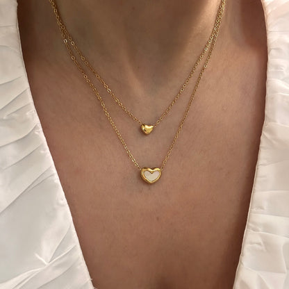 Double Heart Layered Necklace