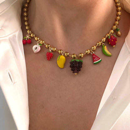 Fruit Salad Charms Necklace