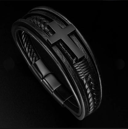 Cross Triple Layer Black - Men