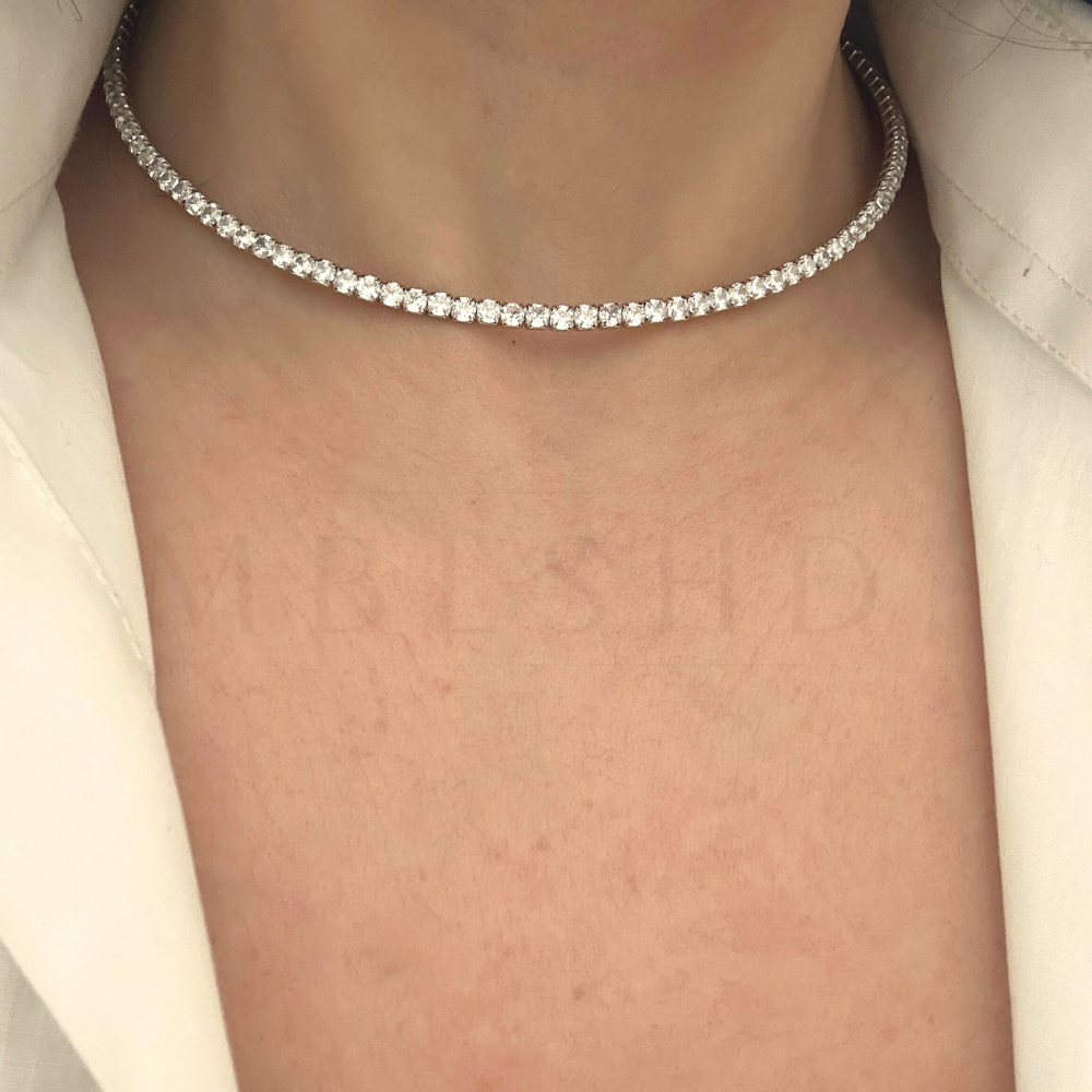 Silver Tennis O Choker