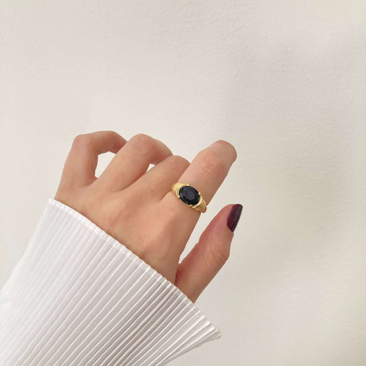 Black Oval Ring