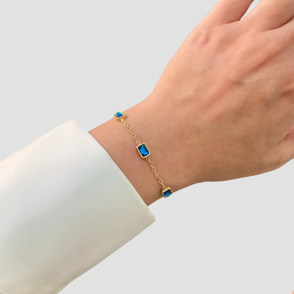 Blue & Gold Bracelet