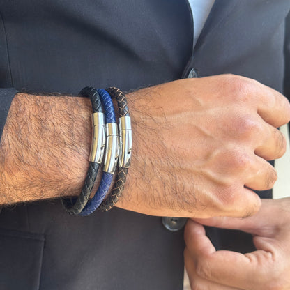 Silver Tube Bracelet - Men