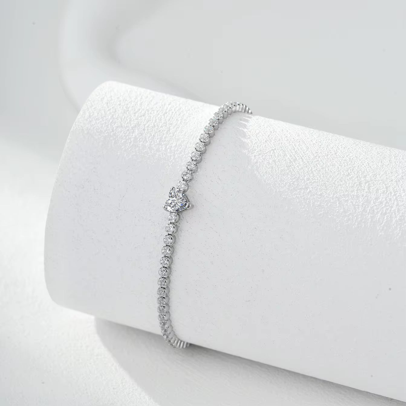 Heart Tennis Bracelet