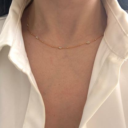 Sparkling Oval Necklace