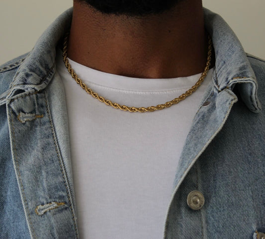 Twist Gold Necklace - Men