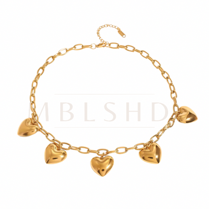 5 Hearts Necklace