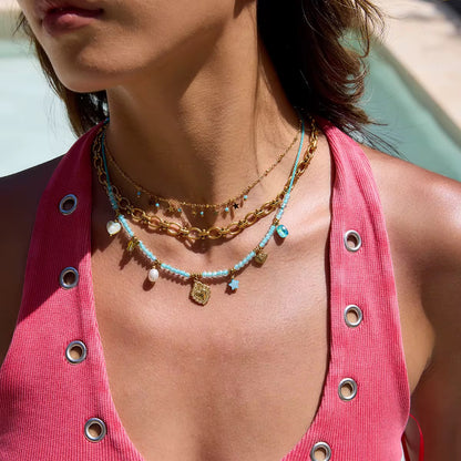 Aqua Charms Necklace