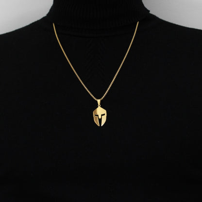 Spartan Gold Pendant Necklace - Men