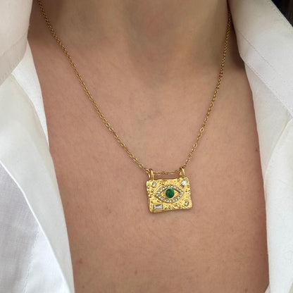 Rectangle Eye Necklace