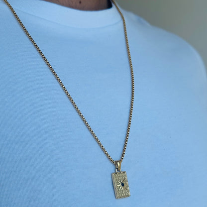 Gold Star Pendant Necklace - Men