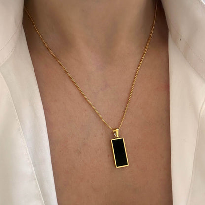 Black Pendant Necklace