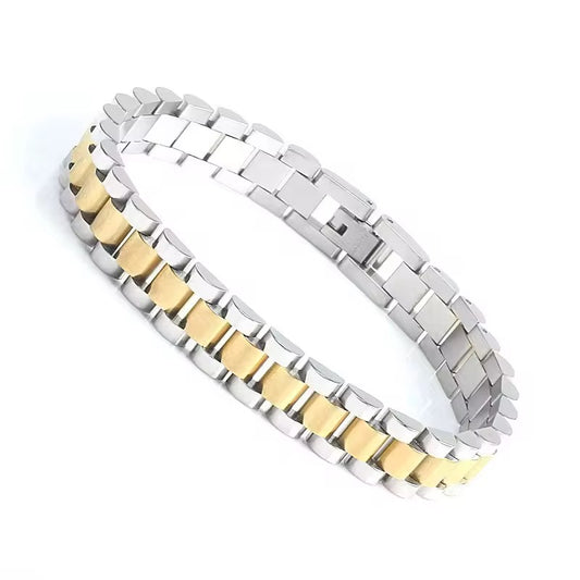 Watch Strap - Silver & Gold - Men
