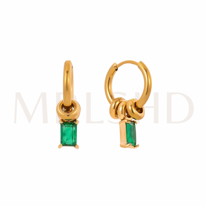 Muse Gem Hoops – Green