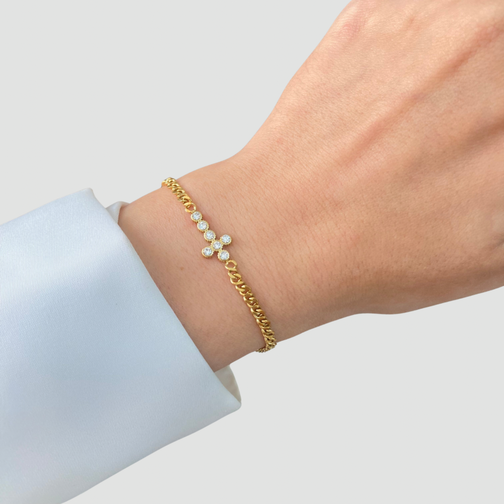 Crystal Cross Bracelet